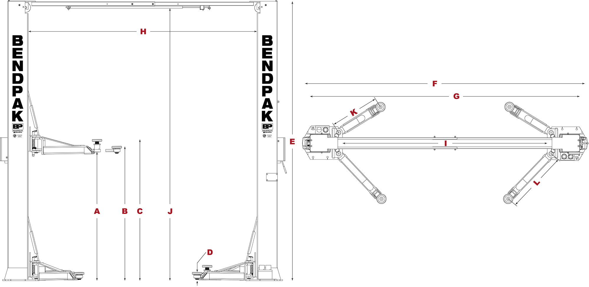 XPR-12CL specs diagram