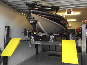 Four Post Lift Boat Storage Garage