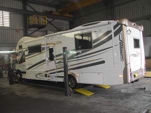 Extended Length Four Post Lift RV Camper